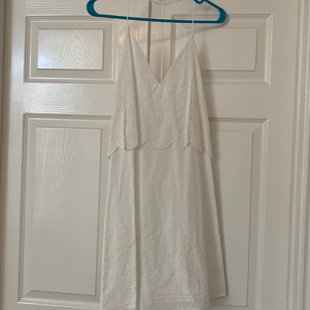 White mini dress